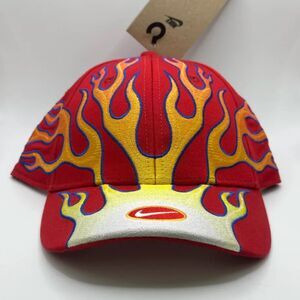 Nike Club Flame Cap Structured OG Air Max Red Yellow Flames Mens M/L Hat